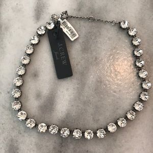 J Crew Clear Rhinestone Necklace